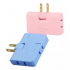 ADAPTADOR EXTENSOR DE ENCHUFE MACHO MULTIPOSICION 3 VIAS