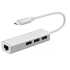 CABLE ADAPTADOR ETHERNET TIPO C TRES PUERTOS USB TC-RJ45/U3