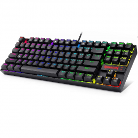 TECLADO REDRAGON GAMER MECANICO RGB 18 MODOS DE ILUMINACIÓN KUMARA K552RGB-1 SPS BLUE