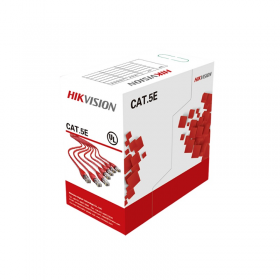 BOBINA DE CABLE UTP HIKVISION CAT5E 305M NEGRO OUTDOOR 100% COBRE - DS-1LN5EO-UU/E