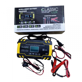 CARGADOR INTELIGENTE BATERIA AUTOMOVIL 12V 8A, 24V 4A, 140W 6-150AH CON CONECTOR RÁPIDO