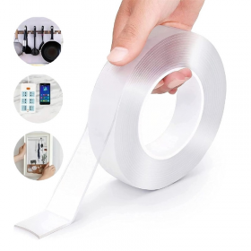 ROLLO CINTA DOBLE FAZ TRANSPARENTE 3CM x 3MTS X 2MM