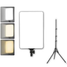 CUADRO LED PARA FOTOS Y VIDEOS 3 TONOS DIMERIZABLE 2700K-6500K PB-240/PL-26 CON TRIPODE