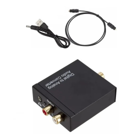CONVERTIDOR DE AUDIO ANALOGO DIGITAL RCA A FIBRA