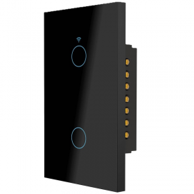 INTERRUPTOR DOBLE SMART WIFI NEGRO LUMISTAR