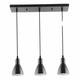 LAMPARA COLGANTE DECORATIVA 1.2M 3xE27 NEGRA KASALIGHT DI-130-BK-Z