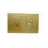 TOMA PARA RED Y CABLE COAXIAL RJ45 DE PARED DORADA A136-ETG-CX45 TROEN 