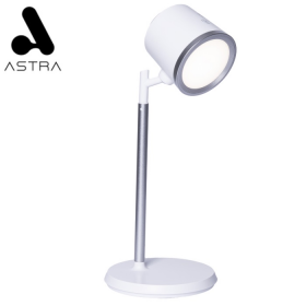 LAMPARA LED DE MESA ASTRA RECARGABLE MULTIFUNCIONAL BLANCA BL1005