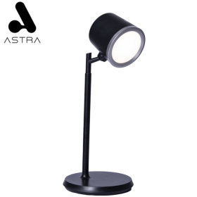 LAMPARA LED DE MESA ASTRA 3 TONOS TACTIL RECARGABLE MULTIFUNCIONAL NEGRA BL1005BK