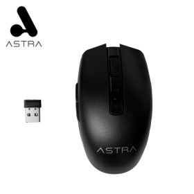 MOUSE INALAMBRICO 6 BOTONES ASTRA ERGONOMICO DPI 1600 GW224BK