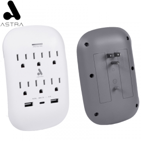 PROTECTOR REGLETA ASTRA YB1063UP 6 TOMAS + 2 USB 3.1A + 1 USB C 