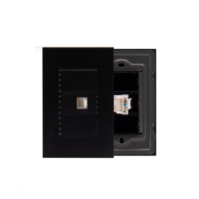 SALIDA TOMA DE RED NEGRA RJ45 A136-ETB-RJ45 