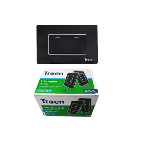 INTERRUPTOR SENCILLO NEGRO ACRILICO TR-ATB-2K-3W