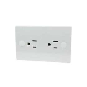 TOMACORRIENTE DOBLE BLANCO VIMAR 6064 2P+T 15A 120V