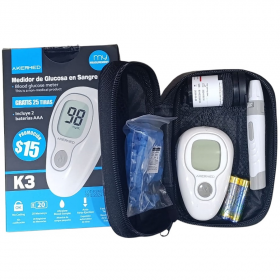 GLUCOMETRO DIGITAL INCLUYE 25 TOMAS DE MUESTRAS