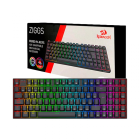 TECLADO REDRAGON GAMER RGB SWITCHES RED ZIGGS K669-RGB