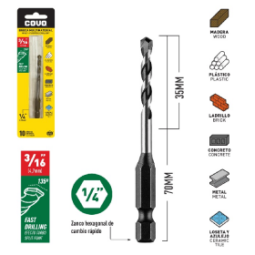 MECHA MULTIFUNCIONAL 3/16 PULG COVO