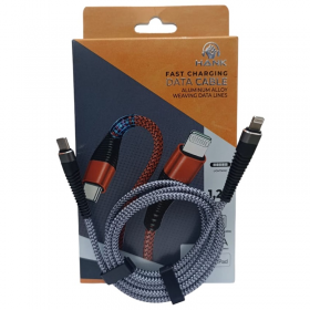 CABLE DATA IPHONE A TIPO C HANK 1 METRO C219 REFORZADO