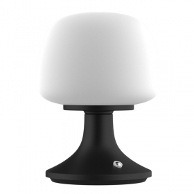 LAMPARA DE MESA DECORATIVA MEDUSA DIMERIZABLE CON BASE RECARGABLE NEGRA LUCERNA 