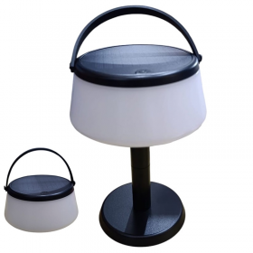 LAMPARA RECARGABLE CON PANEL SOLAR NOMAD DIMERIZABLE PARA EXTERIOR NEGRA LUCERNA