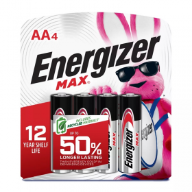 4 PILAS AA ENERGIZER MAX ALKALINA