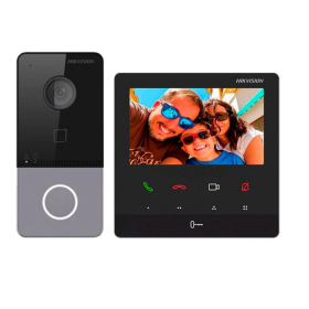 KIT VIDEO PORTERO HIKVISION PANTALLA LCD COLOR DE 4.3" DS-KIS606-P