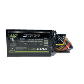 FUENTE DE PODER PC 600W MICRO ATX CON CONECTORES SATA UMATX600B