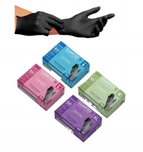 GUANTES DESECHABLES DE NITRILO NEGRO CAJA 100 UDS