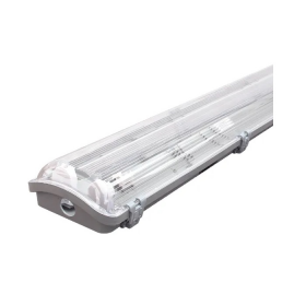 LAMPARA HERMETICA ANTIPOLVO PARA 2 TUBOS T8 120CM (INCLUIDOS)