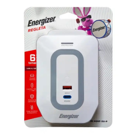 ENCHUFE ADAPTADOR DE PARED 6 TOMAS + USB-A + USB-C ENERGIZER YB406F2UP