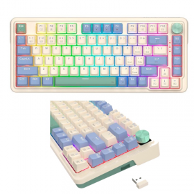 TECLADO REDRAGON GAMER RGB CREMA-PURPURA-VERDE UCAL PRO SP K673CPG-RGB-PRO SP