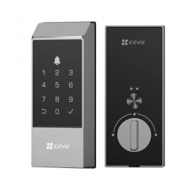 CERRADURA INTELIGENTE SMART PRO EZVIZ DL04 CON DESBLOQUEOS APP REMOTO Y HUELLA DL04-R100-WBCP-GR