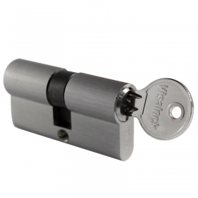 CILINDRO UNIVERSAL VISALOCK CAPRI DE ACERO NIQUELADO 60MM 