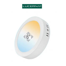 PANEL LED REDONDO 6 PULG 12W SUPERFICIAL COMPACT LUMEN 3 TONOS 3000K/4000K/6500K LUCERNA