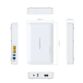 MINI UPS INTELIGENTE MARSRIVA KP6 MAX 20000MAH 18W 5 PUERTOS