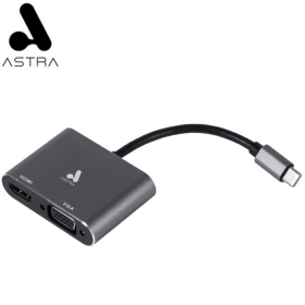 CABLE ADAPTADOR ASTRA USB-C A HDMI/PD100W USB-C/USB 3.0 CHB026