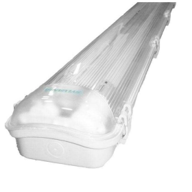 LAMPARA HERMETICA ANTIPOLVO SYLVANIA PARA 2 TUBOS T8/T5 120CM (NO INCLUIDOS)