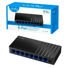SWITCH 8 PUERTOS 10/100/1000 DESKTOP CUDY GS108D_US