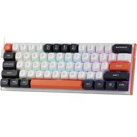 TECLADO REDRAGON GAMER MECANICO RGB FIDD 60% USB K683WBO-RGB-M