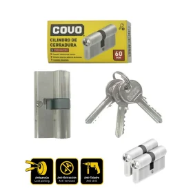 CILINDRO UNIVERSAL COVO CAPRI DE ACERO NIQUELADO 60MM 