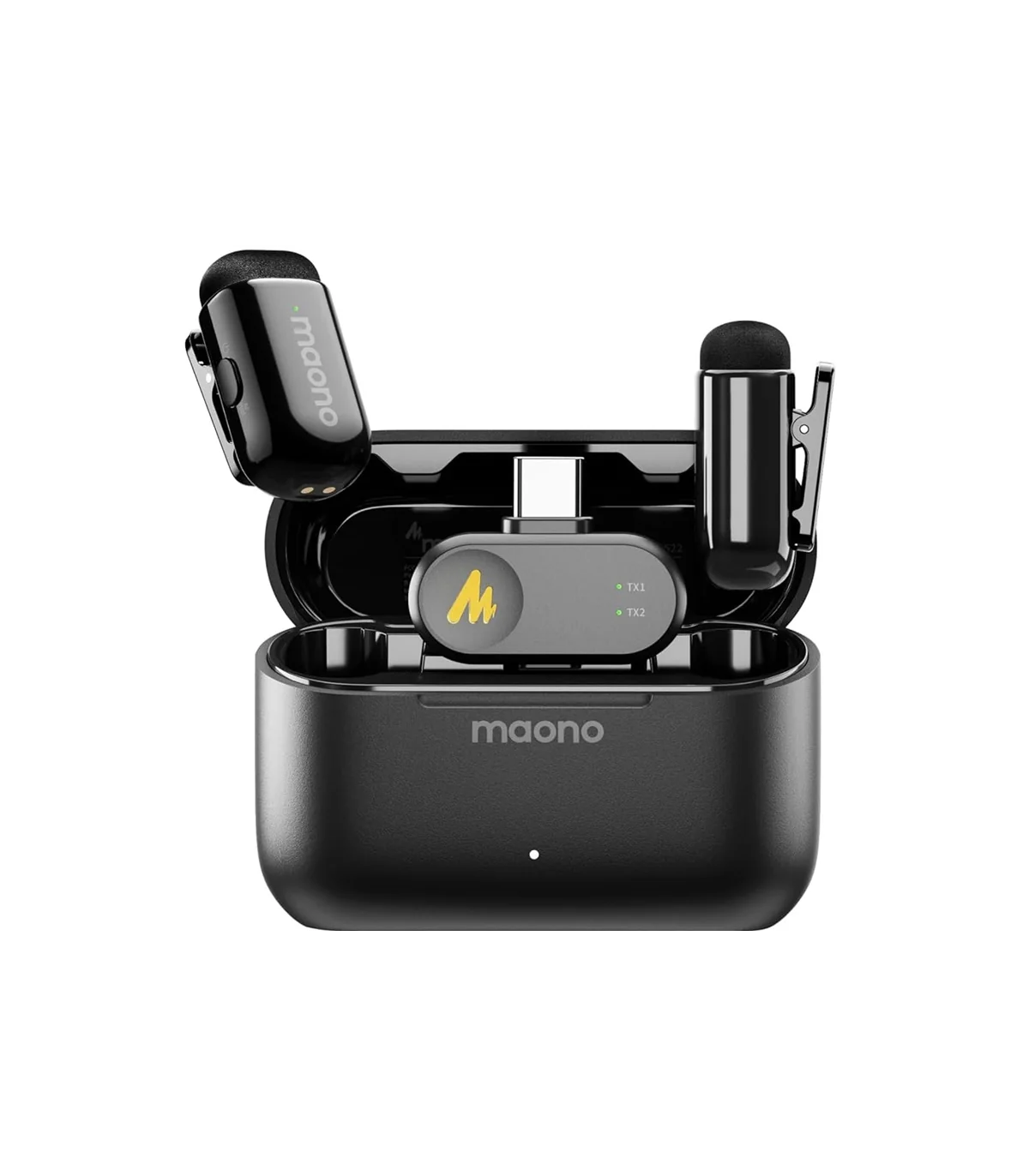 KIT MICROFONO INALAMBRICO MAONO WAVE T1 MINI CON REVERB ANDROID WM622 PC2