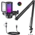 KIT MAONO MICROFONO GAMER RGB USB CON CONDENSADOR + BRAZO ARTICULADO DGM20S