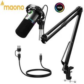 electronica.com.ve KIT MAONO MICROFONO DINAMICO XLR/USB RGB +