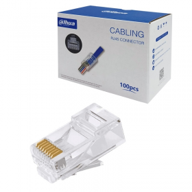 PAQUETE DE 100 CONECTORES RJ45 CAT5 DAHUA