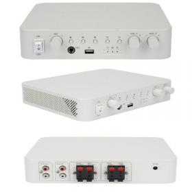 AMPLIFICADOR DE AUDIO ANALOGICO HIKVISION 60W USB-BLUETOOTH-MICRO-RCA DS-QAE0A60G1-VB