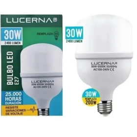 BOMBILLO LED INDUSTRIAL 30W E27 6K, LUCERNA 1 AÑO DE GARANTIA 