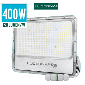 REFLECTOR LED 400W BLANCO 100-277V 120L/W 6K IP65 HERMETICO LUCERNA