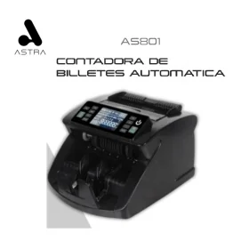 CONTADOR AUTOMATICO Y DETECTOR DE BILLETES FALSOS UV/MG/IR LCD ASTRA AS801