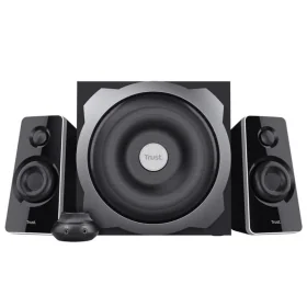 CORNETA MULTIFUNCION TRUST TYTAN 2.1 120W CON SUBWOOFER DE MADERA 60W RMS PICO DE 120W 100-240V