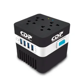 REGULADOR DE VOLTAJE CDP 600VA/300W 120V 8 TOMAS + 4 PUERTOS USB RU-AVR604